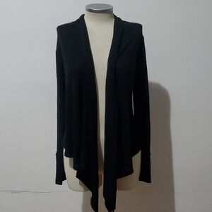 Black Women's Open Front Cardigan Sweater